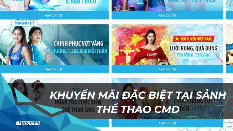 Khuyến mãi đặc biệt tại sảnh thể thao CMD